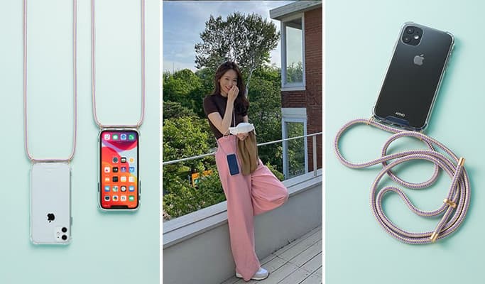 Korea Proxy Shopping: ARNO Phone Case with Rope Strap (Worn by Kim Hye Soo from 'Hyena') (Delivery available within Korea) - main view