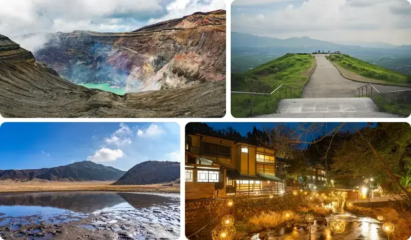[Winter Special] Mt. Aso Crater + Kusasenri + Kurokawa Onsen 1 Day Tour - from Fukuoka (Dec 22~Mar 29) - main view