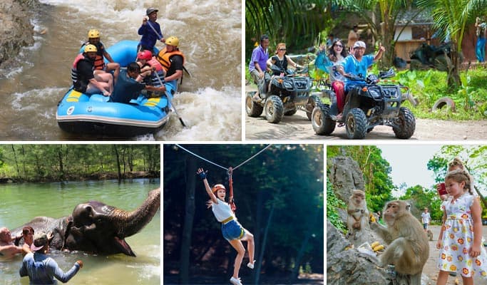Phuket Whitewater Rafting + ATV + Zipline + Waterfall + Monkey Cave + Elephant Bathing (+ Hotel Transfer) - main view