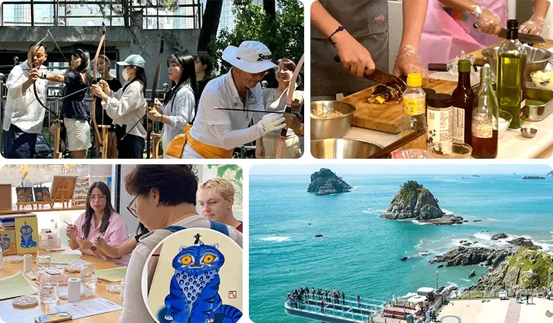 Korean Traditional Culture Experience 1 Day Tour in Busan: Traditional Archery (Gukgung) + Kimbap Making + Minhwa Painting - main view