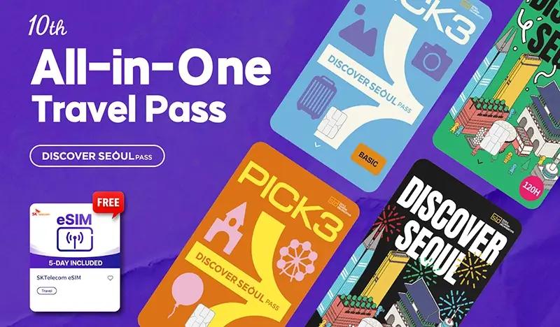 Discover Seoul Pass (72/120 - Hour Pass/ Pick 3 Pass) (+ 5-day eSIM included) - main view