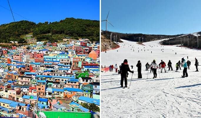 Gamcheon Culture Village & Eden Valley Ski Resort 1 Day Package - main view