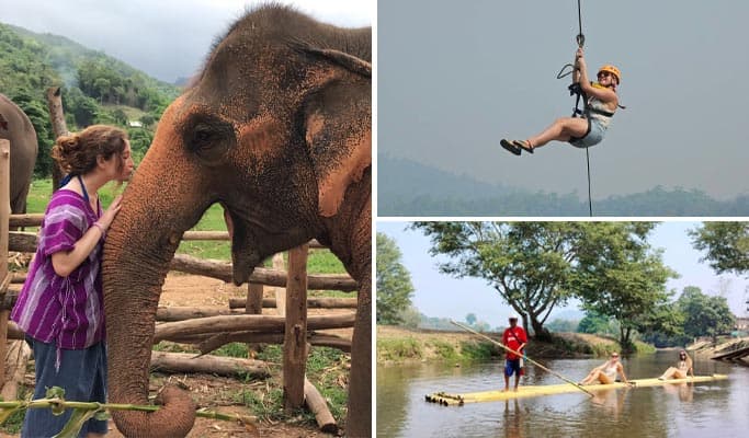 Chiang Mai Elephant Sanctuary + Zipline + River Rafting 1 Day Tour (+ Hotel Transfer) - main view