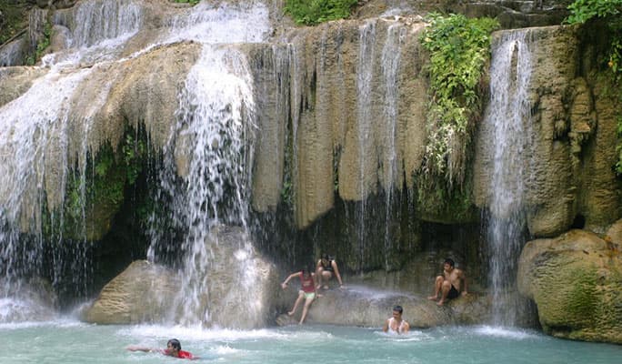 Erawan Waterfall 1 Day Tour from Bangkok (+ River Kwai/ Death Railway/ Pra That Cave options) - main view