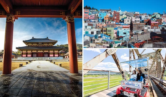 Gimhae Gaya Theme Park + Nakdonggang River Rail Bike + Gamcheon Culture Village 1 Day Tour - from Busan - main view