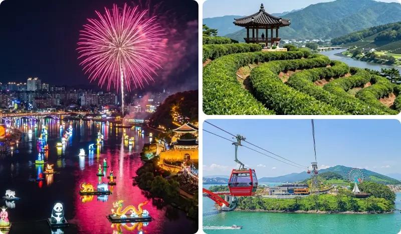 [Promo Musim Gugur] Festival Lentera Jinju 2026 & Teh Hijau Hadong/ Kereta Gantung Laut Sacheon Tur 1 Hari - dari Busan (3~18 Okt)