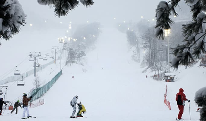 Lift Pass + Ski/Snowboard Equipment/Clothes Rental + Shuttle Bus Package: Jisan Ski Resort - main view