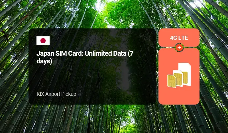 [Android/iPhone] Japan Unlimited Data SIM card (7 days) - Pick up from Kansai Airport - main view
