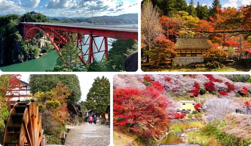 [Fall Special] Foliage 1 Day Tour from Nagoya: Korankei Gorge + Magome-juku + Four-Season Cherry Blossom (Nov 5~Dec 11) - main view
