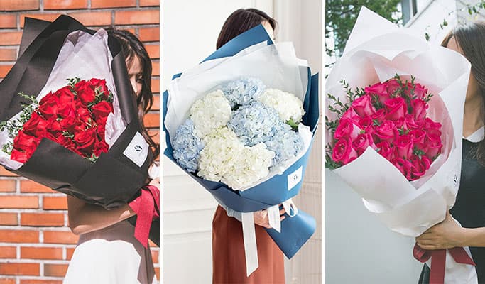 Order a Giant Flower Bouquet: Roses or Hydrangea - main view
