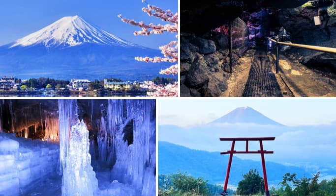 Mt. Fuji Lake Kawaguchi + Onsen + Wind & Ice Cave 1 Day Tour from Tokyo - main view