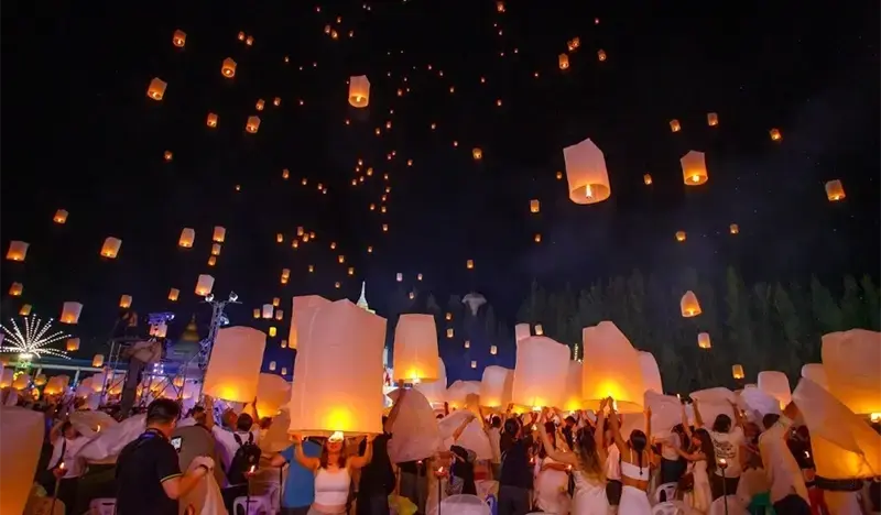 Yee Peng Lanna Sky Lantern Festival 2026 in Chiang Mai (Nov 24 & 25) - main view