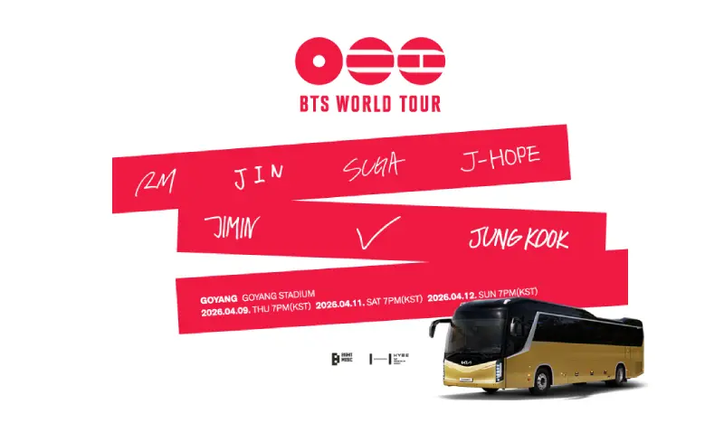 2026 BTS WORLD TOUR GOYANG Round-trip Shuttle Bus from/to Seoul (April 9, 11 & 12) - main view