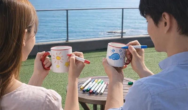 Pengalaman Melukis Mug/Vas/Moon Jar Putih Keramik Tradisional Korea di Gijang, Busan