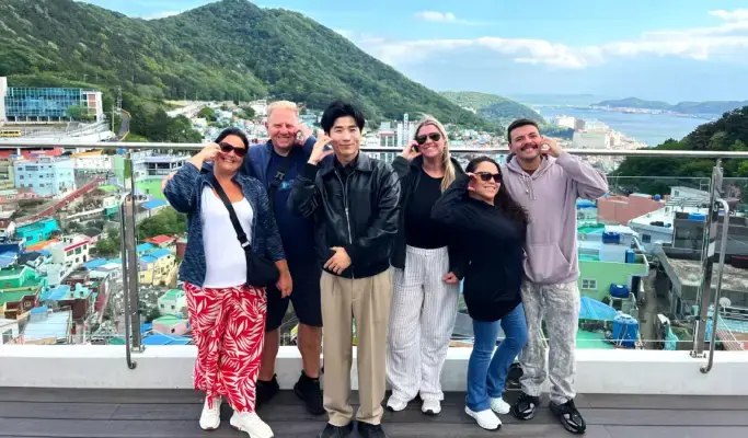 Busan Small Group Tour: Haeundae Blueline Park + Haedong Yonggungsa Temple + Songdo Skywalk & more - main view