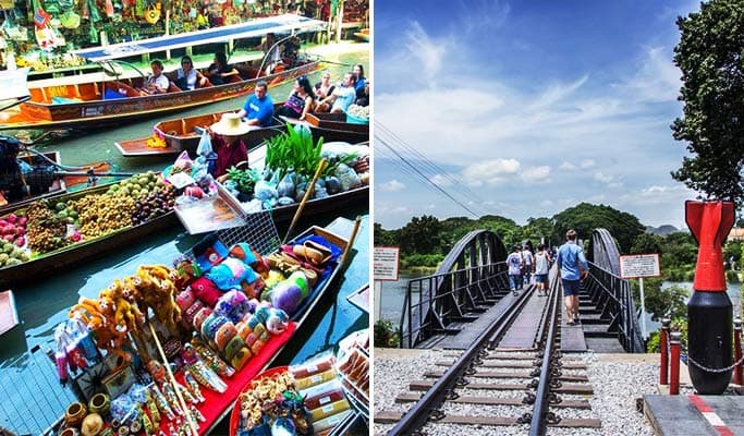 Damnoen Saduak Floating Market & River Kwai 1 Day Tour - from Bangkok - main view