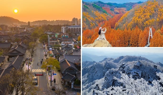 Jeonju Hanok Village & Mt. Jangtaesan/ Daedunsan 1 Day Tour - from Seoul - main view
