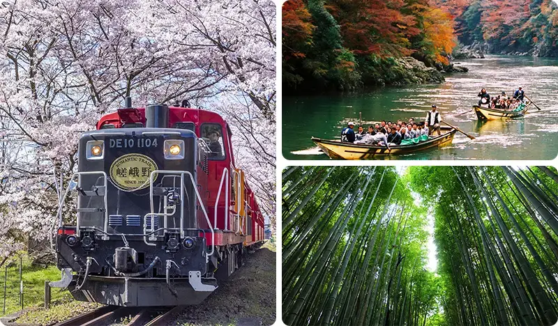 Kyoto Sagano Romantic Train + Hozu River Cruise + Arashiyama 1 Day Tour - from Osaka/ Kyoto - main view