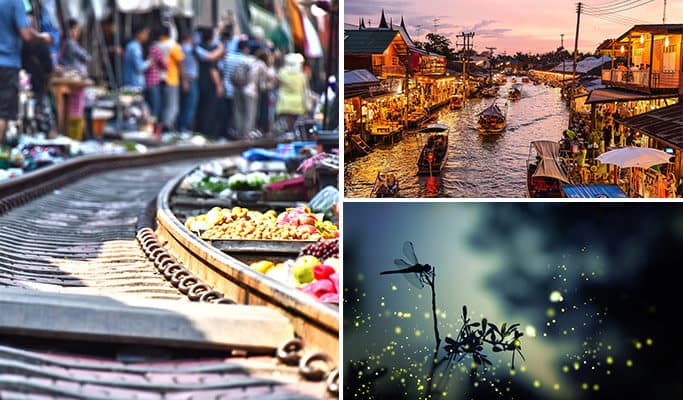 Maeklong Railway Market & Amphawa Floating Market Tour (+Firefly Observation) - main view