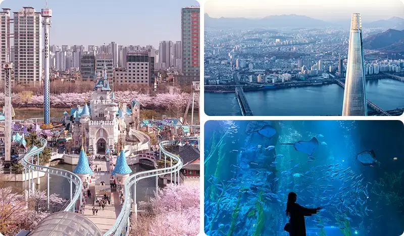 Lotte World (+ Seoul Sky/ Lotte World Aquarium) 1 Day Guided Tour - main view
