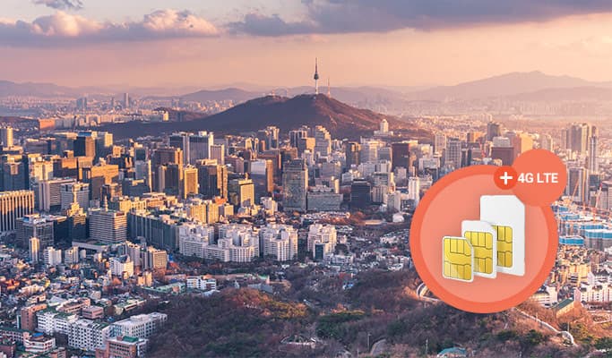 Korea 4G/LTE SIM Card: Data+Voice+SMS (3~90 days) by KT - Receive by Postal Parcel (Korea Only) - main view