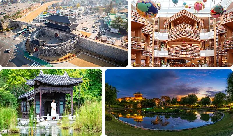 Suwon Hwaseong Fortress & Starfield Library with Night View 1 Day Tour from Seoul - main view