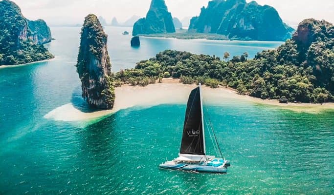 Koh Yao Yai & Phang Nga Bay Luxury 1 Day Tour by Vibe Boat Club - from Phuket (+Lunch/Transfer) - main view